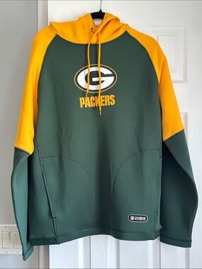 New Era Men’s NFL Combine Style Pullover Hoodie. Size L. Green & Gold/Packers.